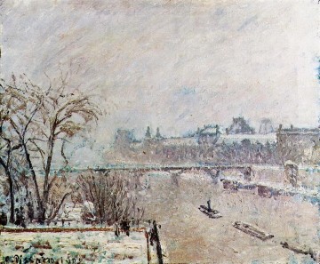 カミーユ・ピサロ Painting - ポンヌフから見たセーヌ川 冬 1902年 カミーユ・ピサロ